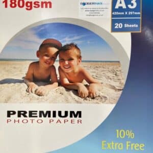 A3 Black Diamond Gloss Photo Paper x 20 Sheets - 180gsm
