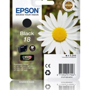 T1801 Black Epson Original Ink Cartridge Series 18 Daisy