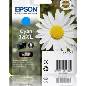 T1812 Cyan Epson Extra Large Original Ink Cartridge Series 18XL Daisy
