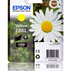 T1814 Yellow Epson Extra Large Original Ink Cartridge Series 18XL Daisy