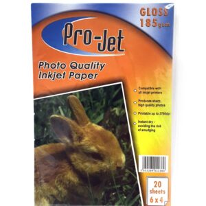 6" x 4" Gloss 185gsm Photo Paper x20 Sheets