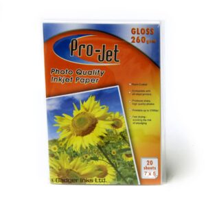 7" x 5" Gloss 260gsm Photo Paper x20 Sheets