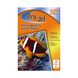 A4 Gloss Photo Paper x 20 sheets - 240gsm