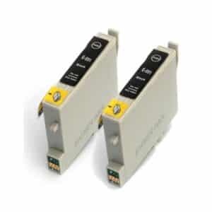 Twin Pack Epson Compatible Black Ink Cartridges - T0551 / E-551