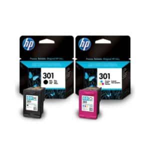 HP 301 Black & Colour Original Printer Ink Cartridge - HP301