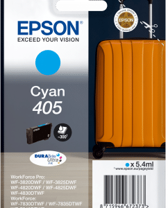 Cyan Genuine Epson 405 Ink Cartridge Suitcase Inks