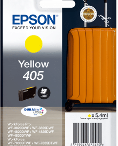 Yellow Genuine Epson 405 Ink Cartridge Suitcase Inks