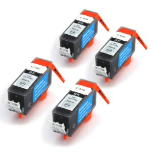 Canon Compatible Black Ink Cartridges - 4 x PGI-520Bk fully chipped and ready to use