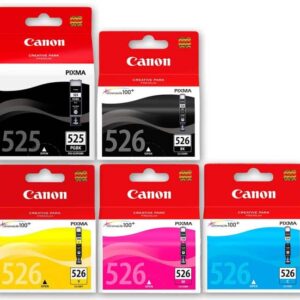 Canon 525 / 526 Original 5 Item Multipack Ink Cartridges - PGI-525BK / CLI526CMYK