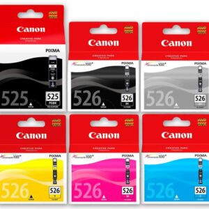 Canon 525 / 526 Original 6 Item Multipack Ink Cartridges - PGI-525BK / CLI526CMYGK