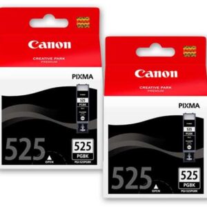 Canon 525 Twin Pack Original Black Ink Cartridges - PGI-525