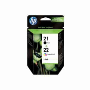 HP 21 / HP 22 Black & Tri-color Original Printer Ink Cartridges - HP21 / HP22 / C9351AE C9352AE