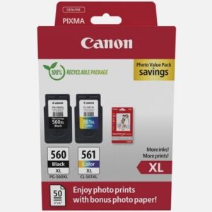 PG560XL & CL561XL Black & Colour High Caapacity Original Canon Ink Cartridges