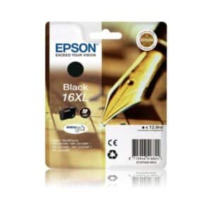 Epson Original Extra Large Black Ink Cartridge Pen and Crossword Series 16XL