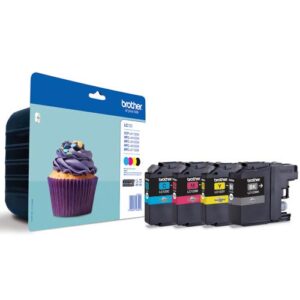 LC123 Black, Cyan, Magenta & Yellow Original Brother Ink Cartridges - 4 Item Multipack