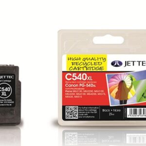 PG540XL Black Remanufactured Jettec Printer Ink Cartridge PG-540XL