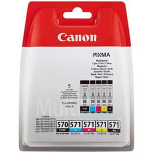 Canon PGI570 & CLI571 Original Ink Cartridges 5 Item Multipack - PGI-570 CLI-571