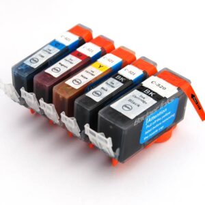 Canon Compatible Ink Cartridges - 5 Item Multipack - 4 x CLI-521 / 1 x PGI-520 fully chipped