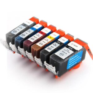 Canon Compatible Ink Cartridges - 6 Item Multipack - 5 x CLI-521 / 1 x PGI-520 (includes Grey)