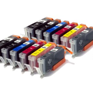 Canon Compatible Ink Cartridges - 12 Item Multipack incl. Grey - PGI-550 CLI-551