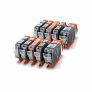 Canon Compatible Ink Cartridges - 10 Item Multipack - CLI8CMYK+PGI5BKx2
