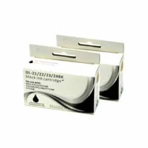 DL21 / DL22 / DL23 / DL24 2x Black Compatible Ink Cartridges - 2 Item Multipack