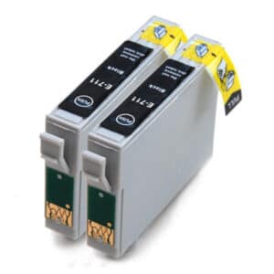 Epson Compatible Black Ink Cartridges - T0711 TO711 E-711 E-891 - 2 item multipack