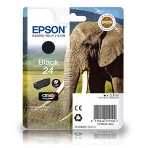 Epson 24 Black Original Ink Cartridge Elephant Series