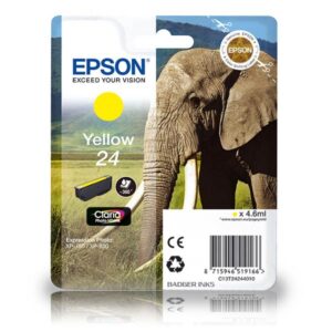 Epson 24 Yellow Original Epson Ink Cartridge Elephant Series
