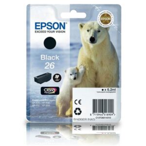 Epson 26 Black Original Ink Cartridge Polar Bear Series