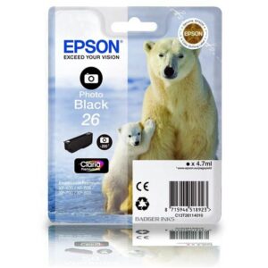 Epson 26 Photo Black Original Ink Cartridge Polar Bear Series