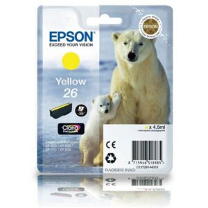 Epson 26 Yellow Original Ink Cartridge 26 Polar Bear Series
