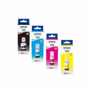 Epson 102 Original Full Set of EcoTank Printer Ink Bottles - 4 item Multipack