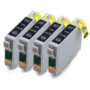 Epson Compatible Black Ink Cartridges x4 - T0711 / TO711 / E-711 / E-891 - 4 item Multipack
