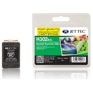 HP302XL Jettec Black Remanufactured Printer Ink Cartridge - HP302