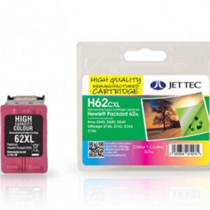 H62XL Colour JetTec Remanufactured High Capacity Ink Cartridge HP62 HP 62XL
