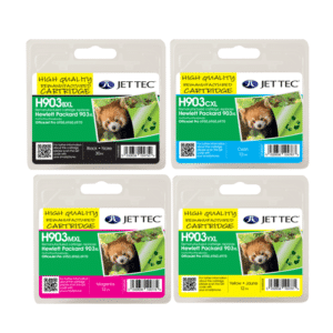 HP903XL Black, Cyan, Magenta & Yellow Jettec Remanufactured Ink Cartridges - 4 item Multipack