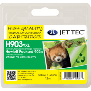 HP 903XL Yellow Jettec Remanufactured Ink Cartridge HP903XL H903YXL