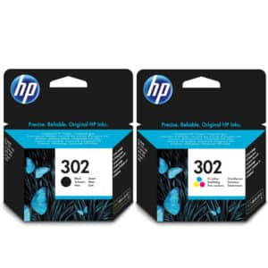 HP 302 Black & Colour Original Printer Ink Cartridges - HP302