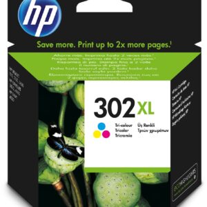 HP 302 High Capacity Colour Original Printer Ink Cartridge - HP302XL