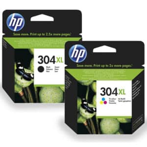 HP 304 High Capacity Black & Colour Original Printer Ink Cartridges - HP304XL N9K07AE N9K08AE