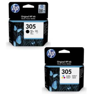 HP 305 Black & Colour Original Printer Ink Cartridge - HP305 3YM61AE 3YM60AE