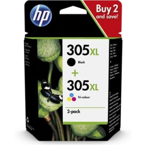 HP 305XL Black & Colour High Capacity Original Printer Ink Cartridges - HP305XL 3YM62AE 3YM63AE