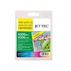 H305XXL Black & Colour Jettec High Capacity Remanufactured Ink Cartridges - HP305XL