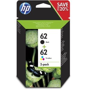 HP62 Tri-colour & Black Original HP Ink Cartridge HP 62 J3M80AE