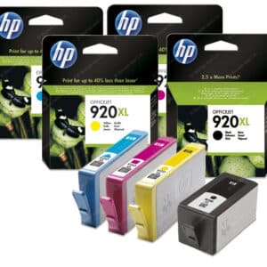 HP 920 4-Pk Black, Cyan, Magenta & Yellow Original Printer Ink Cartridges HP920XL
