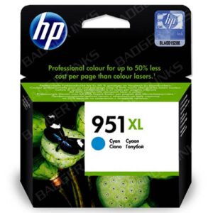 HP 951XL Cyan Original High Capacity Printer Ink Cartridge - HP951XL