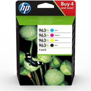 HP963XL Full Set of Original High Capacity Ink Cartridges HP 963 - 4 Item Multipack