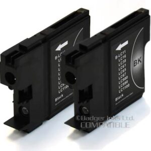 LC980 x2 Black Compatible Ink Cartridges