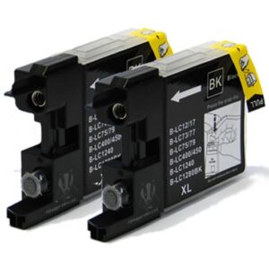 LC1220 / LC1240 Black Brother Compatible Ink Cartridges Twin Pack